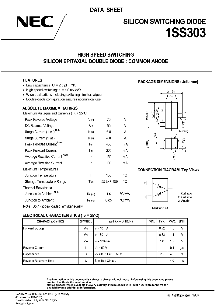 1SS303-T1_408759.PDF Datasheet