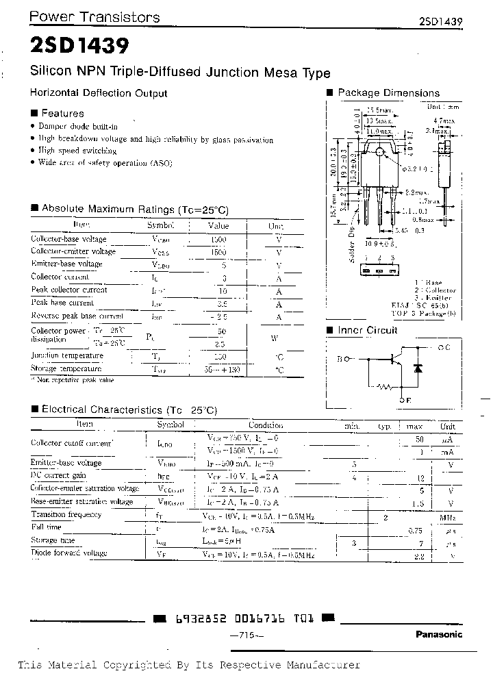 2SD1439_405704.PDF Datasheet