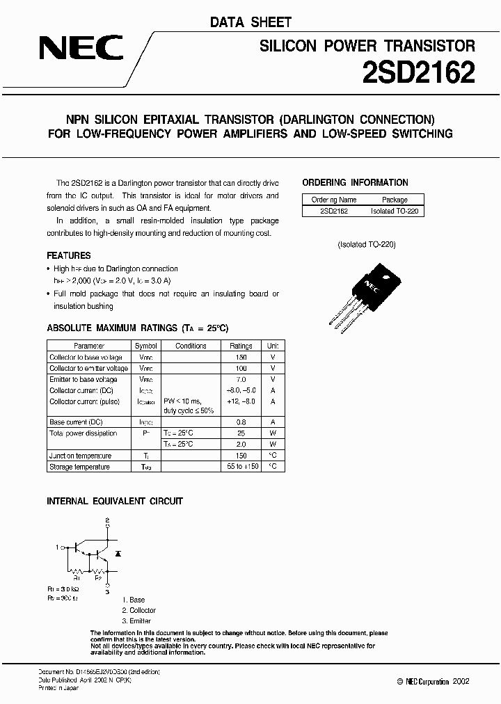 2SD2162_397380.PDF Datasheet