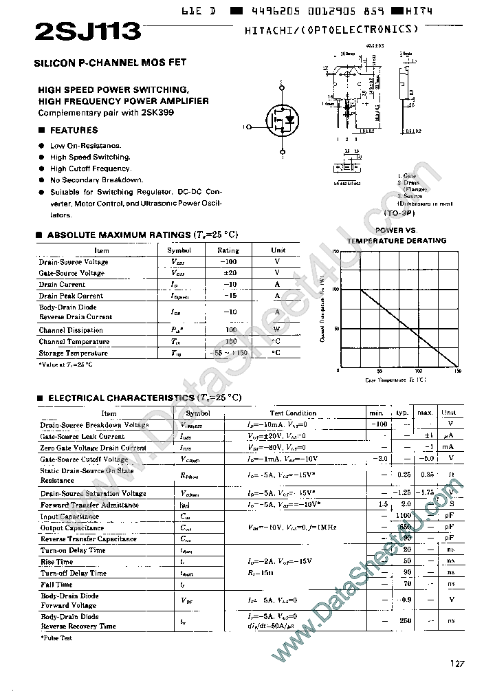 2SJ113_399623.PDF Datasheet