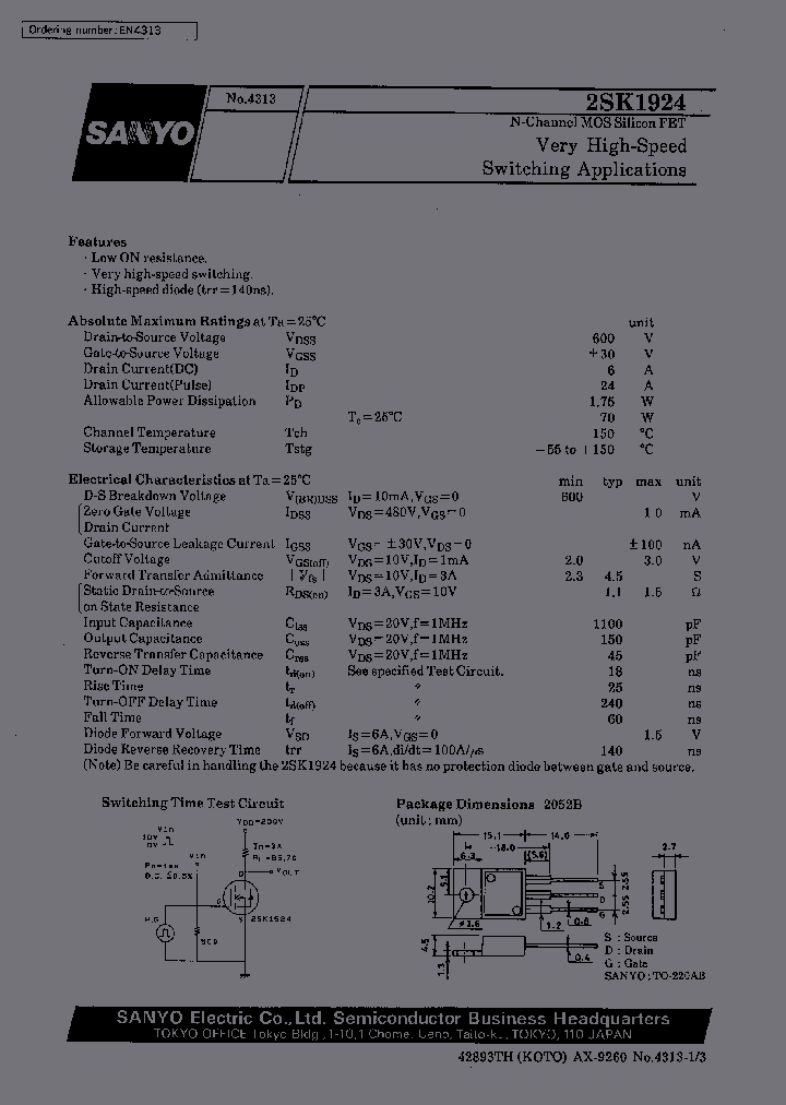 2SK1924_185310.PDF Datasheet