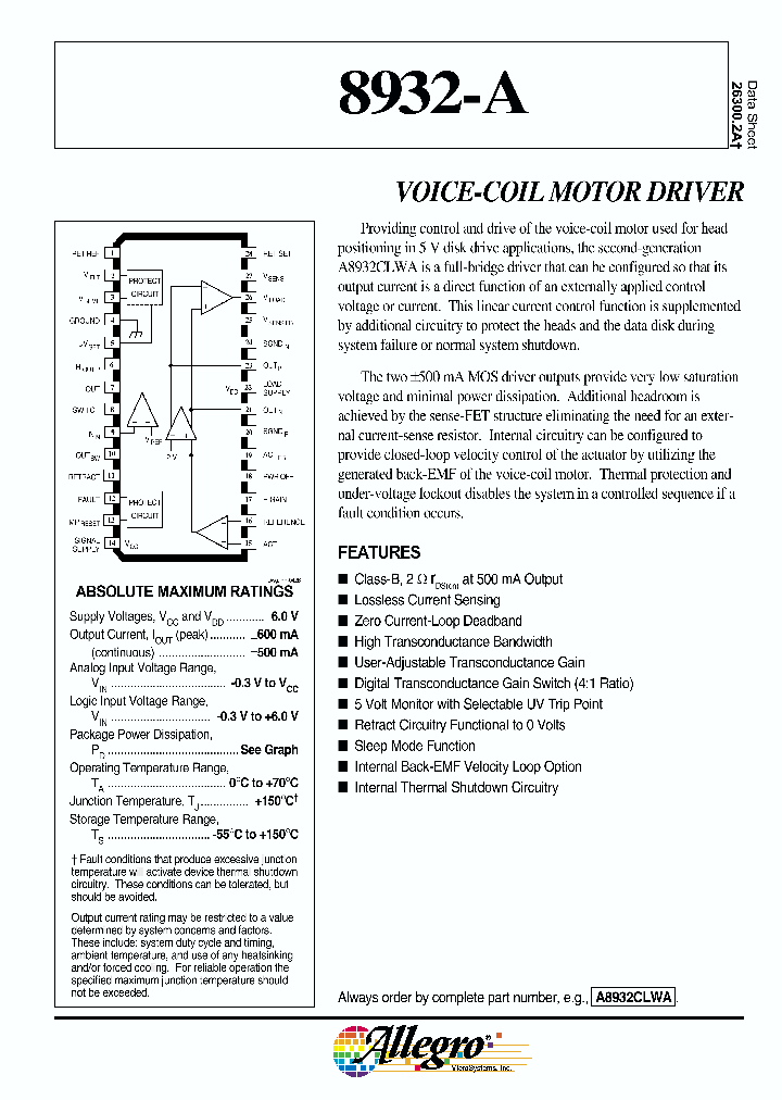 A8932CLWA_168782.PDF Datasheet