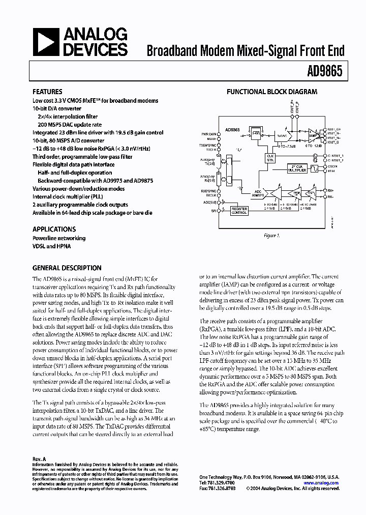 AD9865BCP_430427.PDF Datasheet