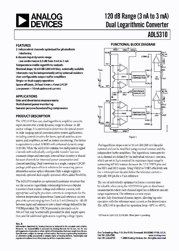 ADL5310_421538.PDF Datasheet