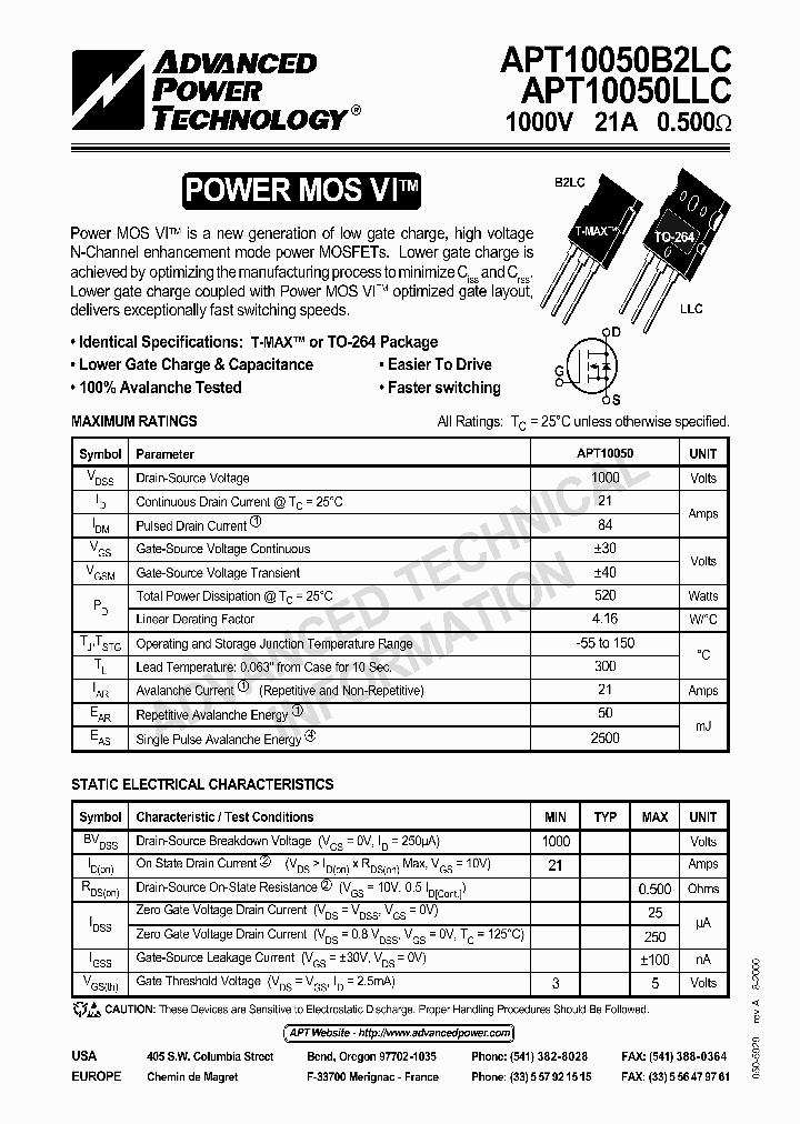 APT10050B2LC_431348.PDF Datasheet