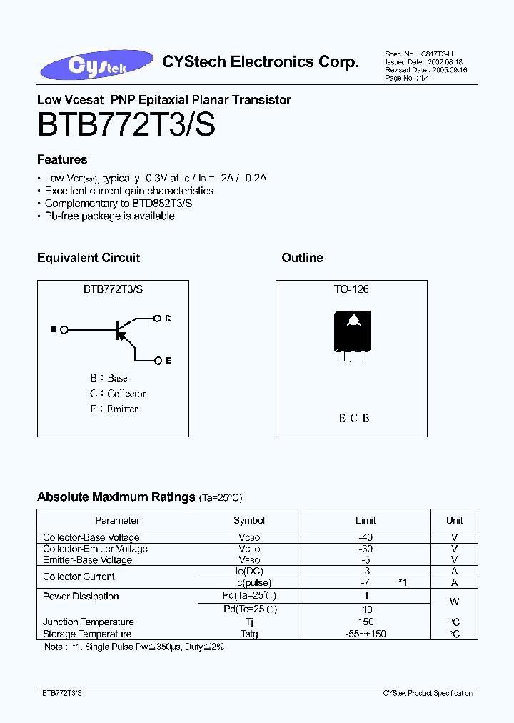 BTB772T3_393687.PDF Datasheet