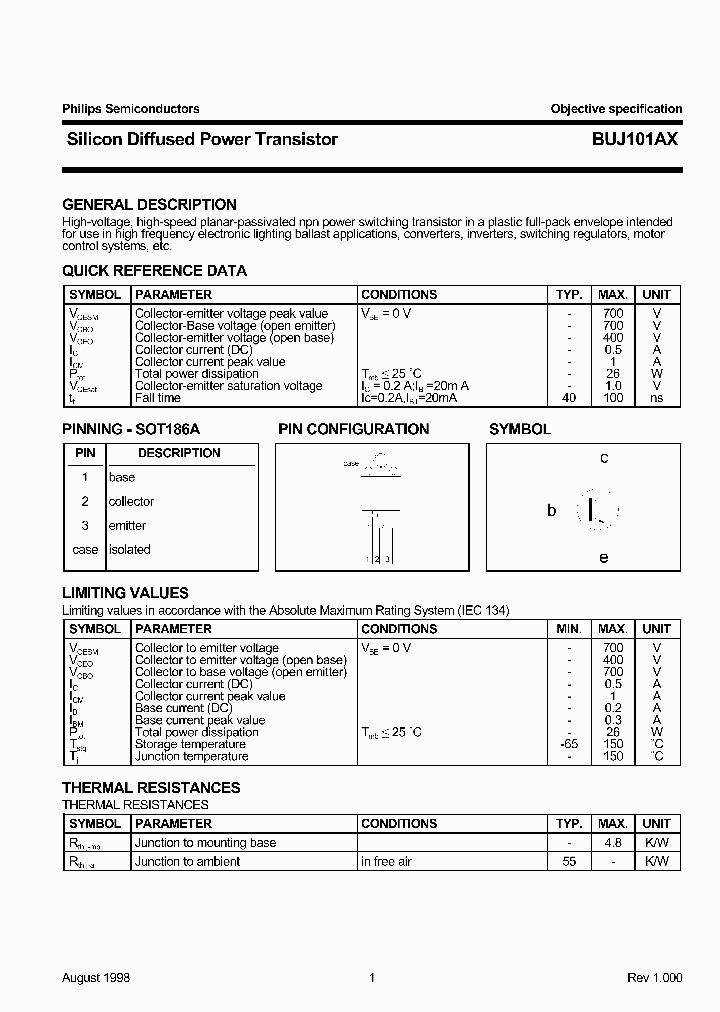 BUJ101AX_388952.PDF Datasheet