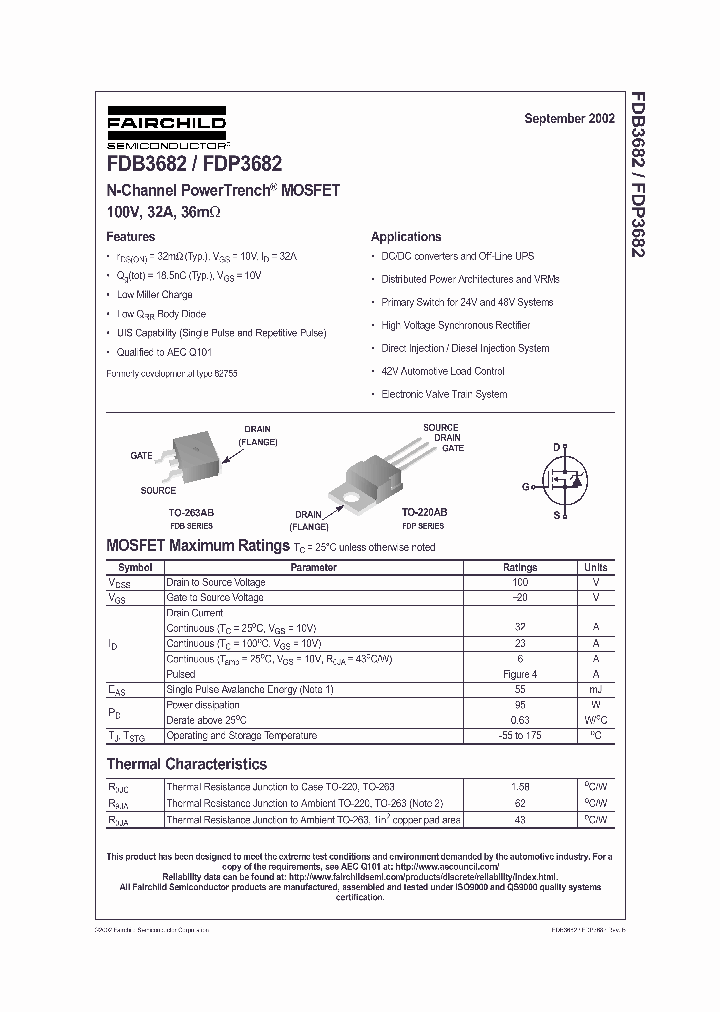 FDP3682_419864.PDF Datasheet