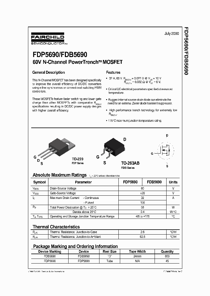 FDB5690_306730.PDF Datasheet