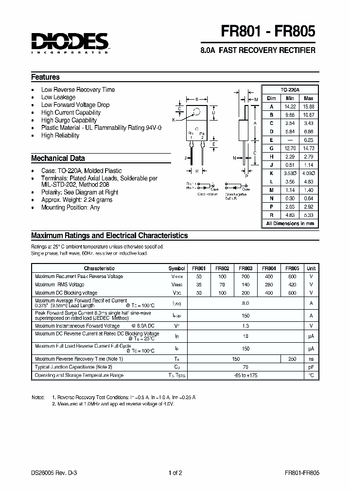 FR805_408405.PDF Datasheet