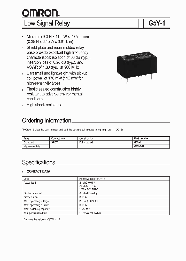 G5Y-1_427590.PDF Datasheet