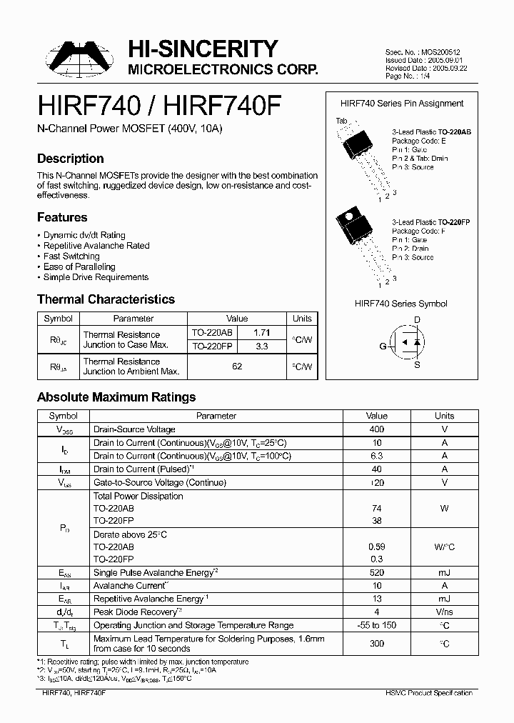 HIRF740_428385.PDF Datasheet