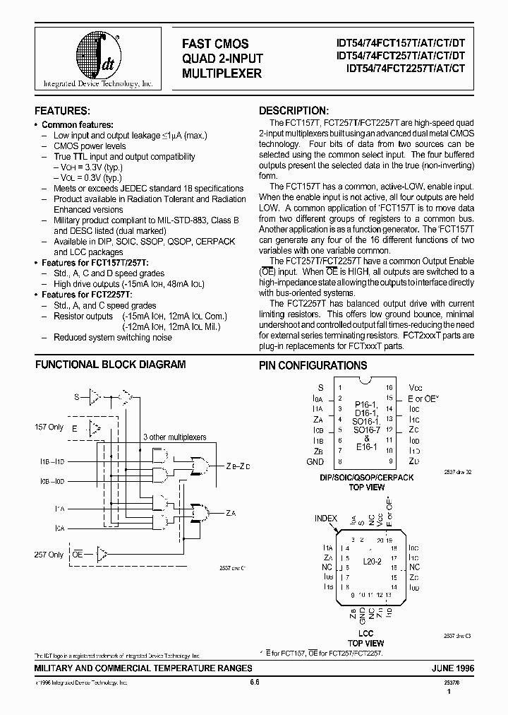IDT54FCT157ATSO_145426.PDF Datasheet