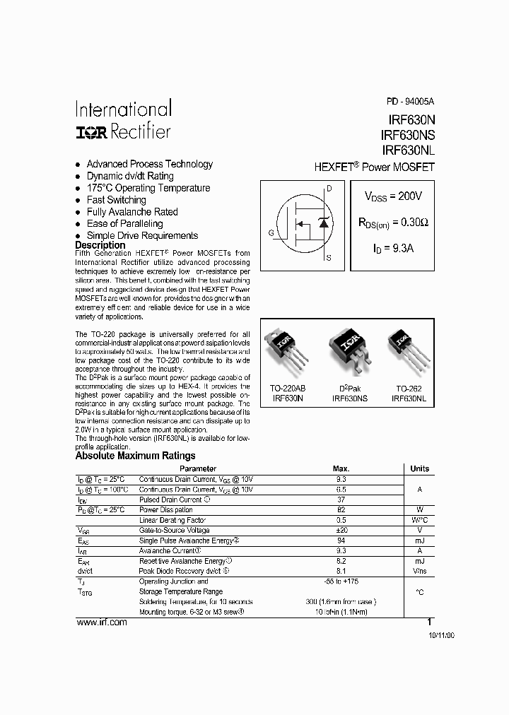 IRF630N_137761.PDF Datasheet