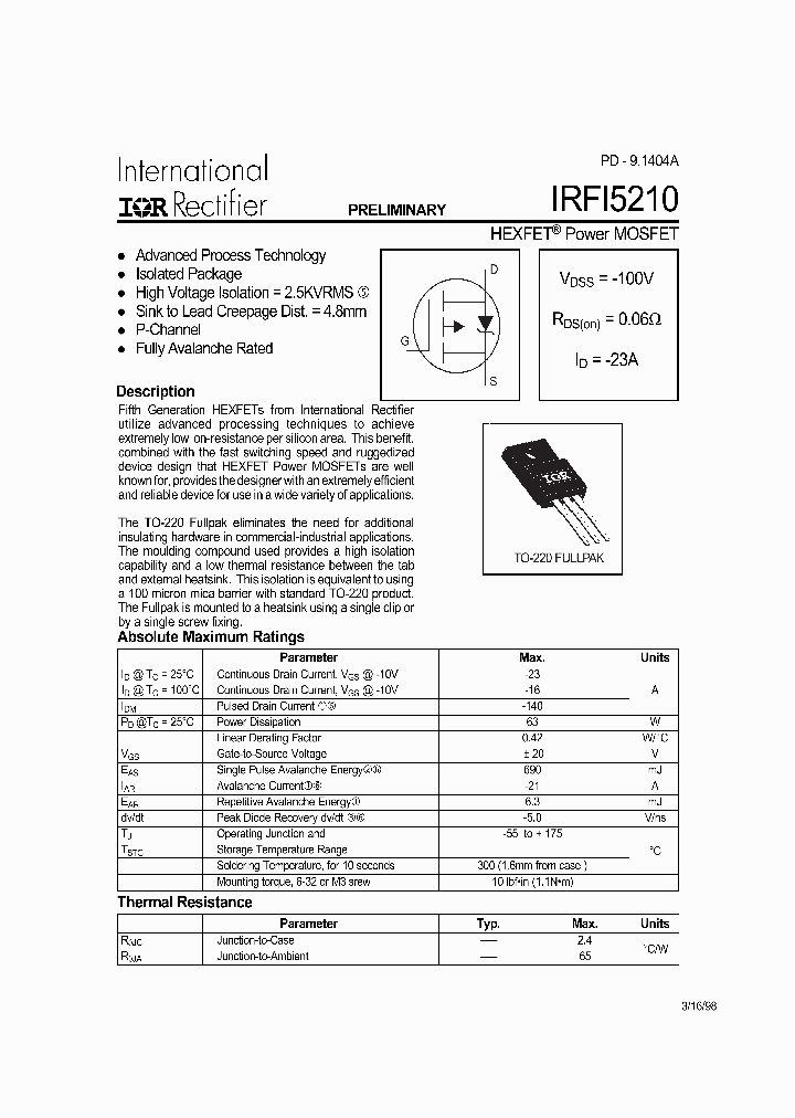 IRFI5210_390840.PDF Datasheet