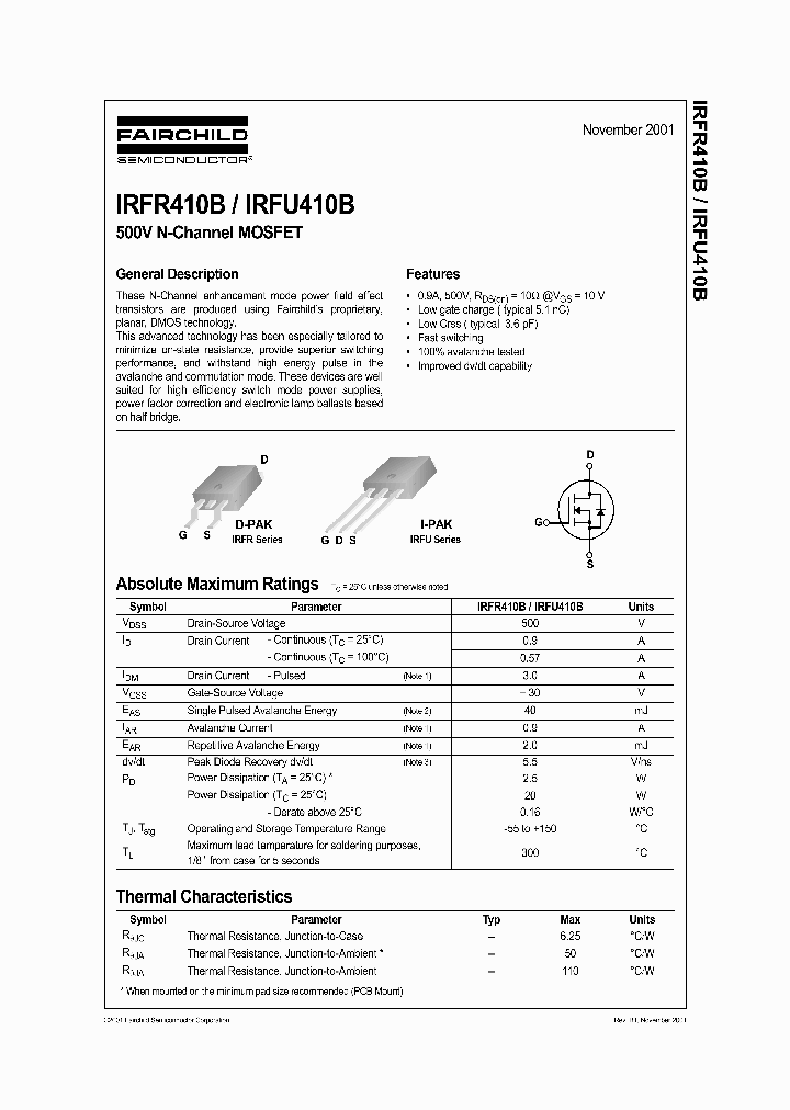 IRFR410B_432082.PDF Datasheet