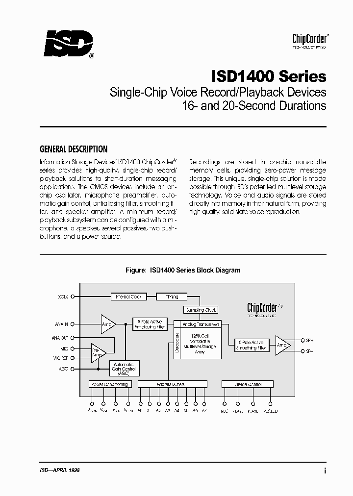 ISD1416P_423565.PDF Datasheet