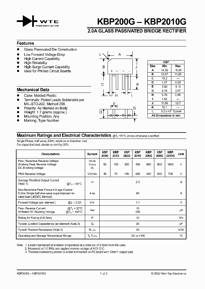 KBP206G_273086.PDF Datasheet