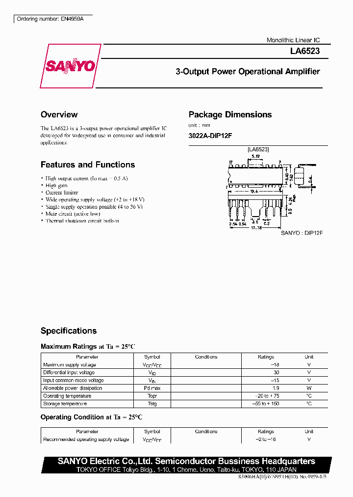 LA6523_146100.PDF Datasheet