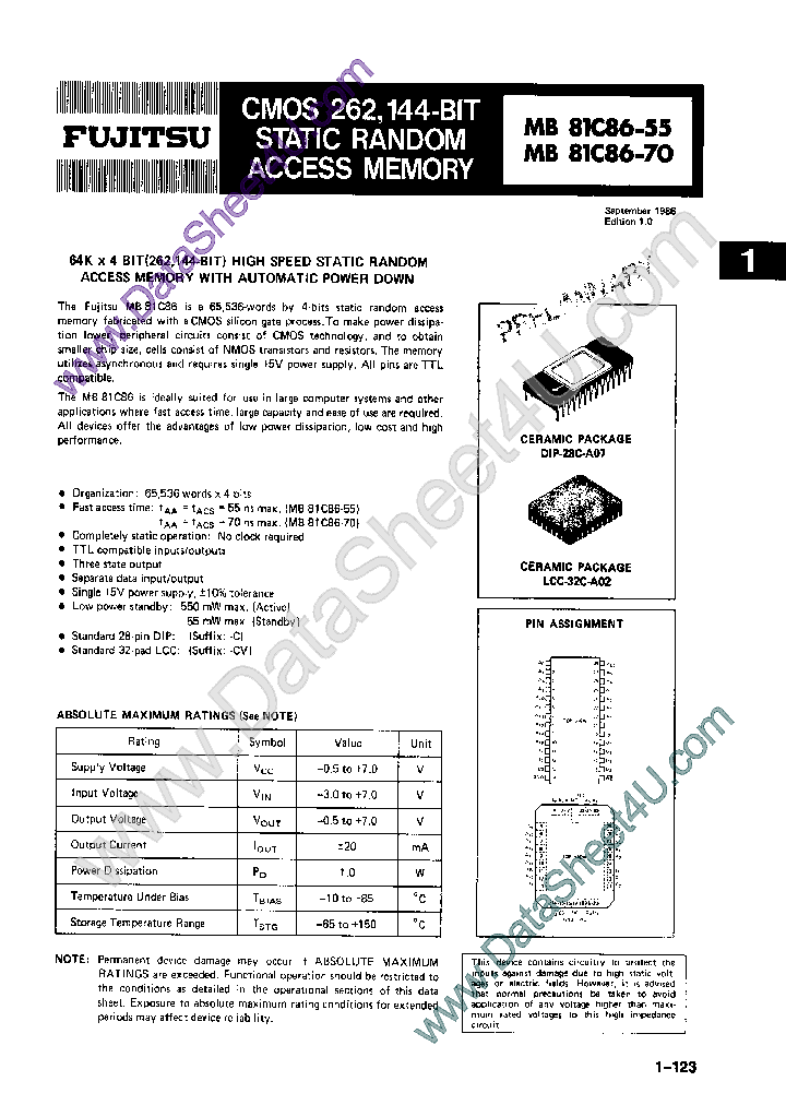 MB81C86_403430.PDF Datasheet