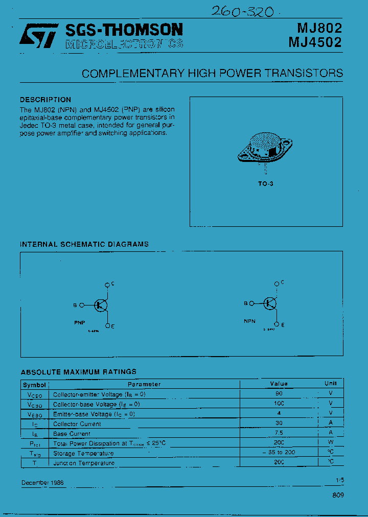 MJ802_406155.PDF Datasheet