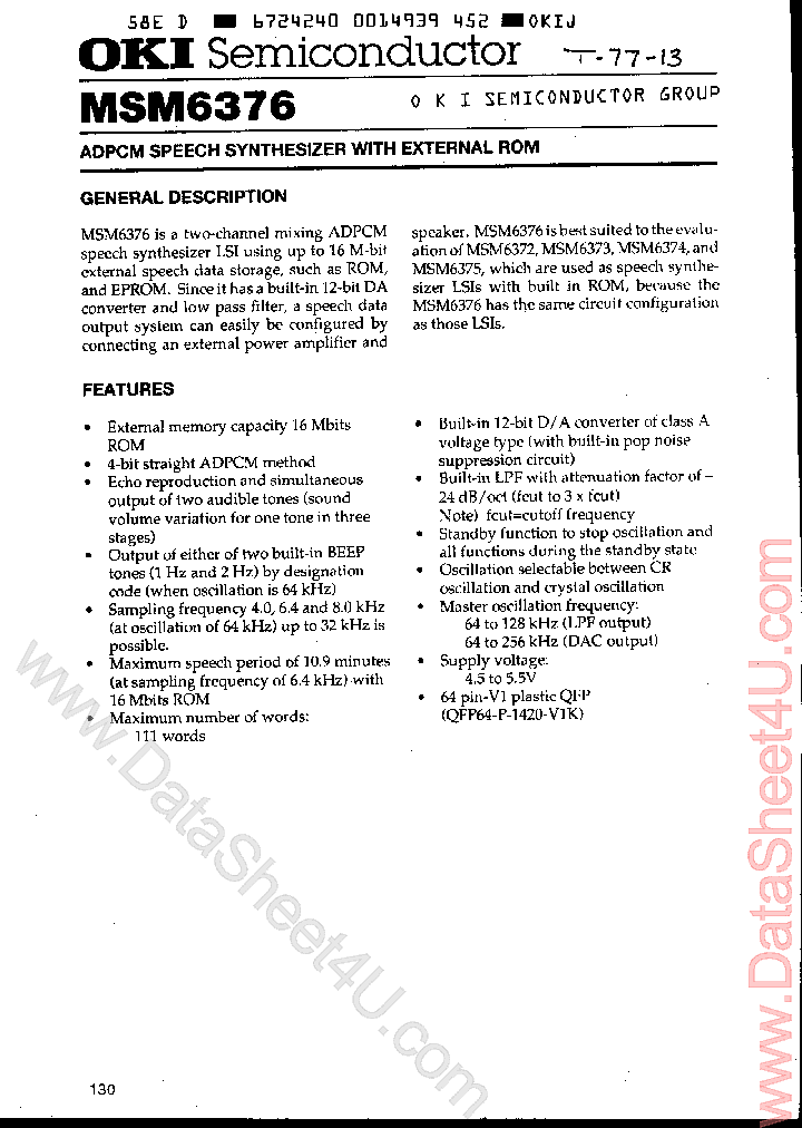 MSM6376_395022.PDF Datasheet