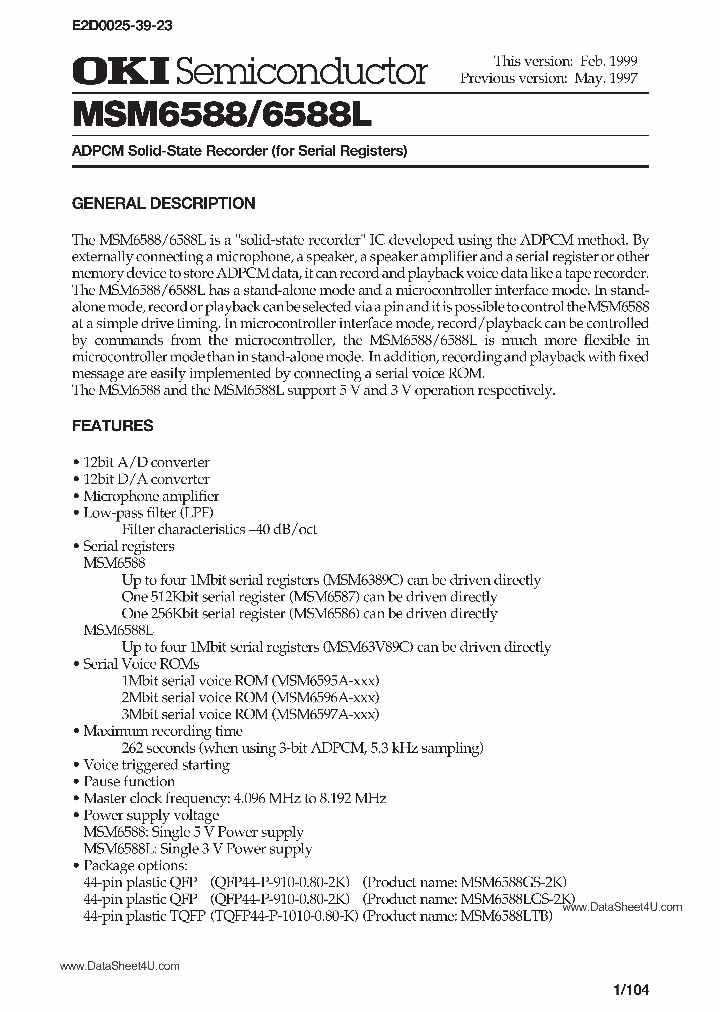 MSM6588L_396852.PDF Datasheet