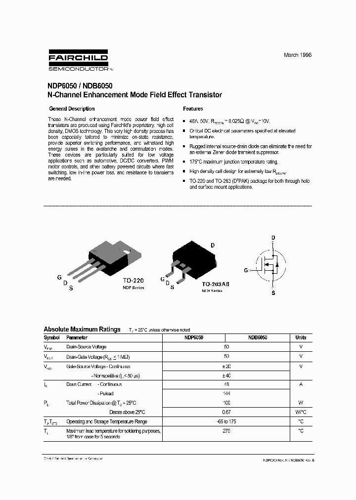 NDB6050_406370.PDF Datasheet