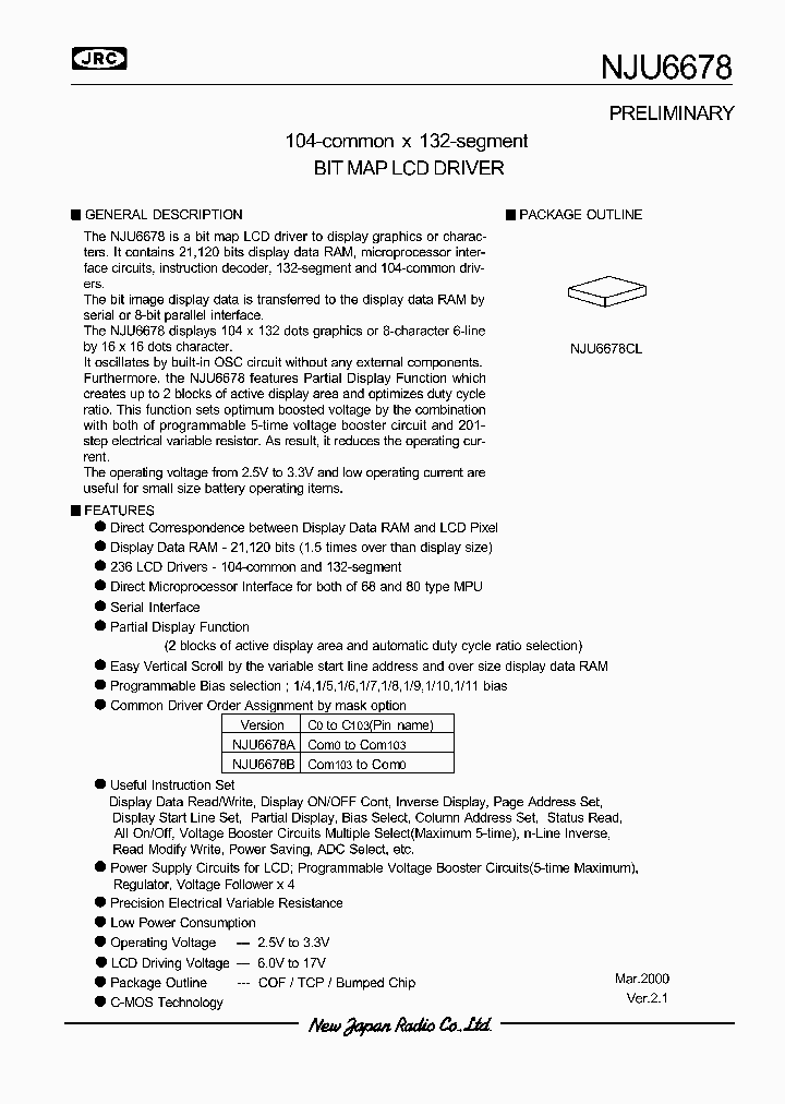 NJU6678_419079.PDF Datasheet