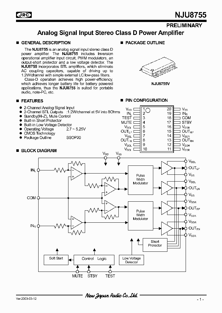 NJU8755_400797.PDF Datasheet