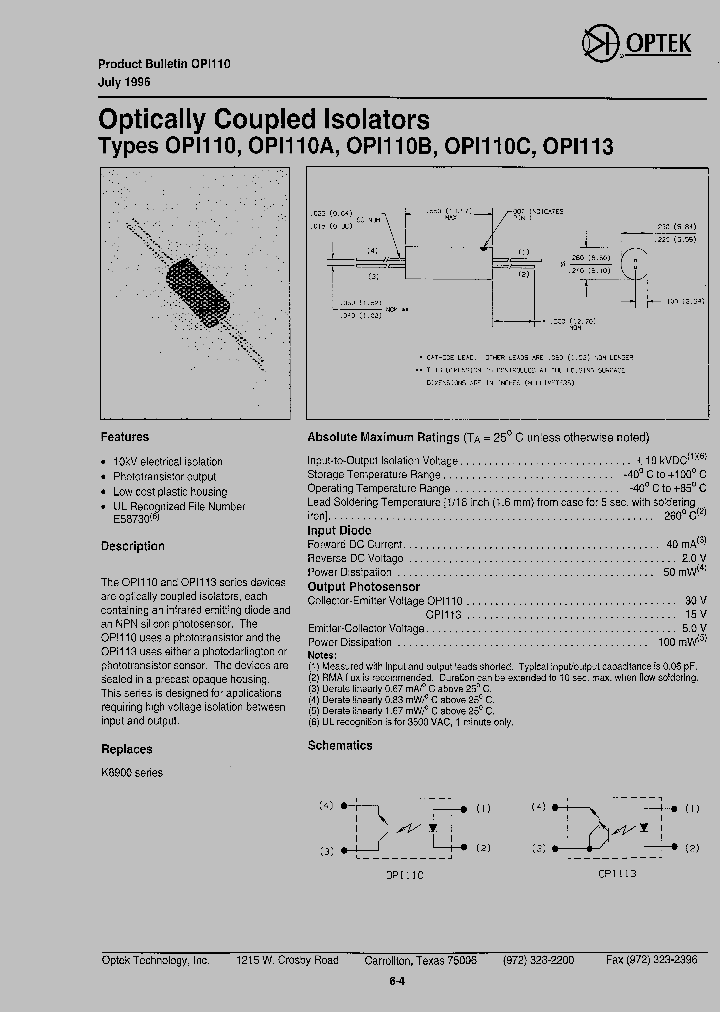 OPI110C_393398.PDF Datasheet