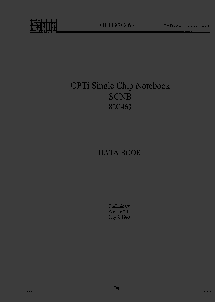 OPTI82C463_405263.PDF Datasheet