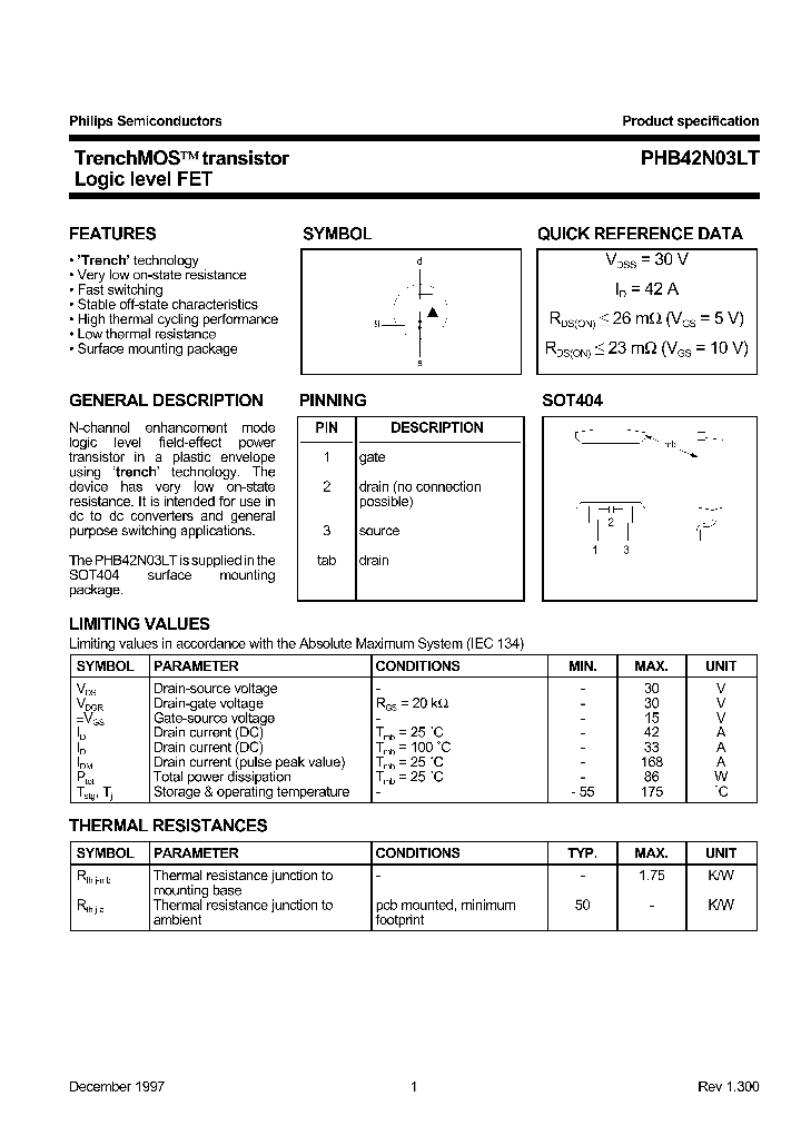 PHB42N03LT_401904.PDF Datasheet