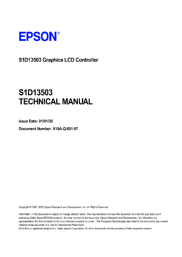 S1D13503_413422.PDF Datasheet