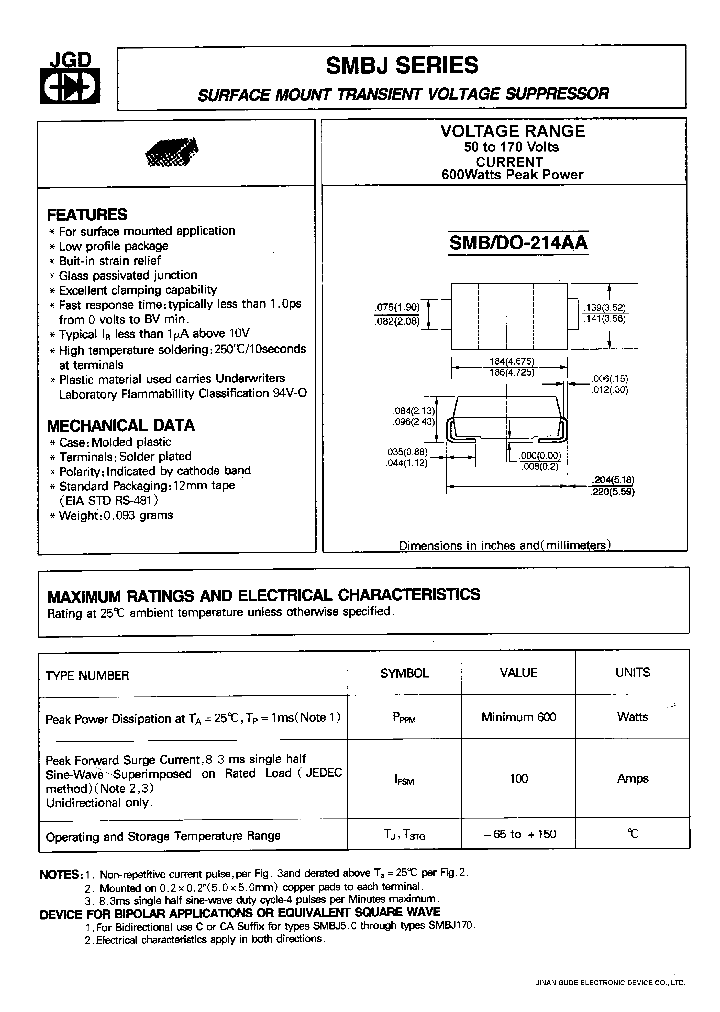 SMBJ18A_109441.PDF Datasheet