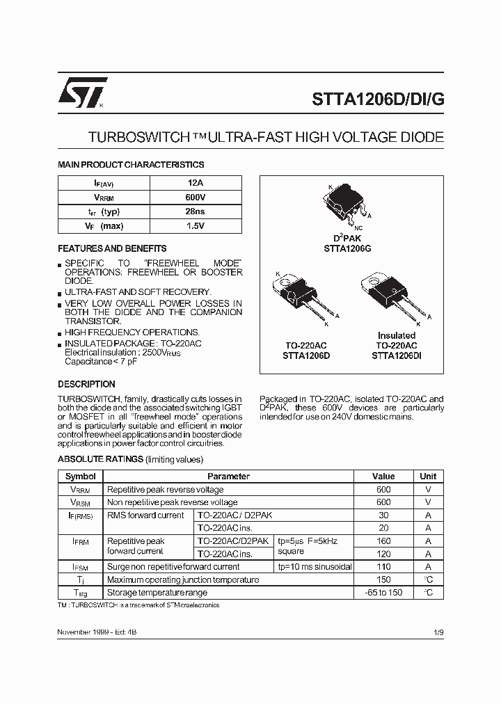 STTA1206D_431710.PDF Datasheet