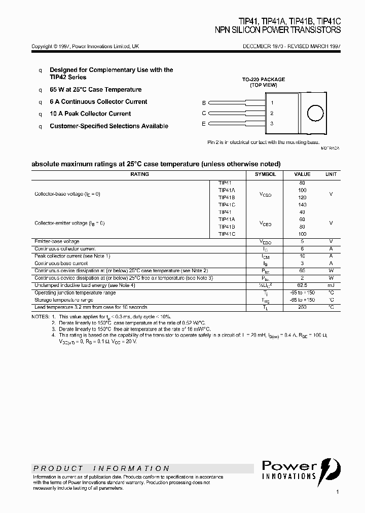 TIP41_409758.PDF Datasheet