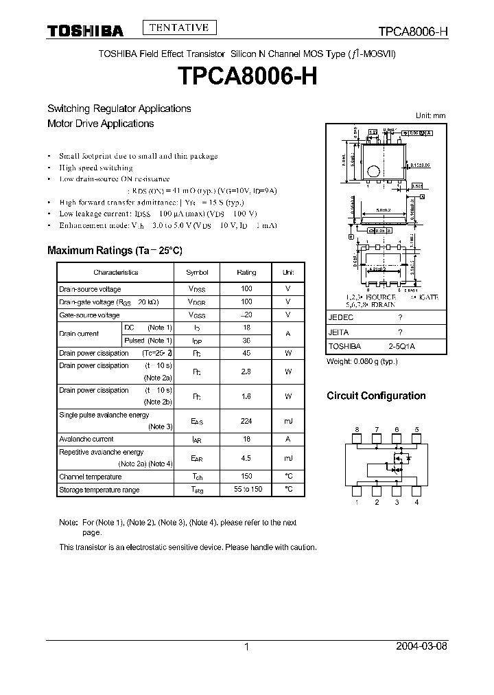 TPCA8006-H_434257.PDF Datasheet