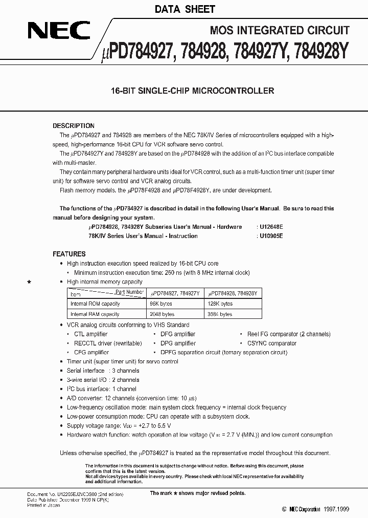 UPD784927_431922.PDF Datasheet