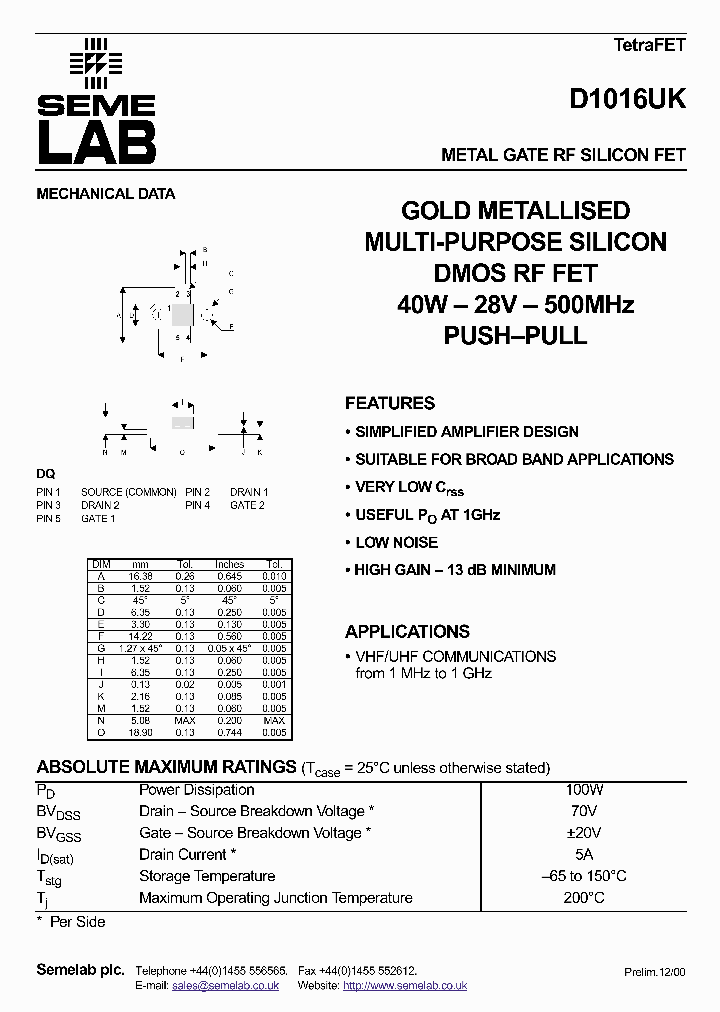 D1016UK_436809.PDF Datasheet