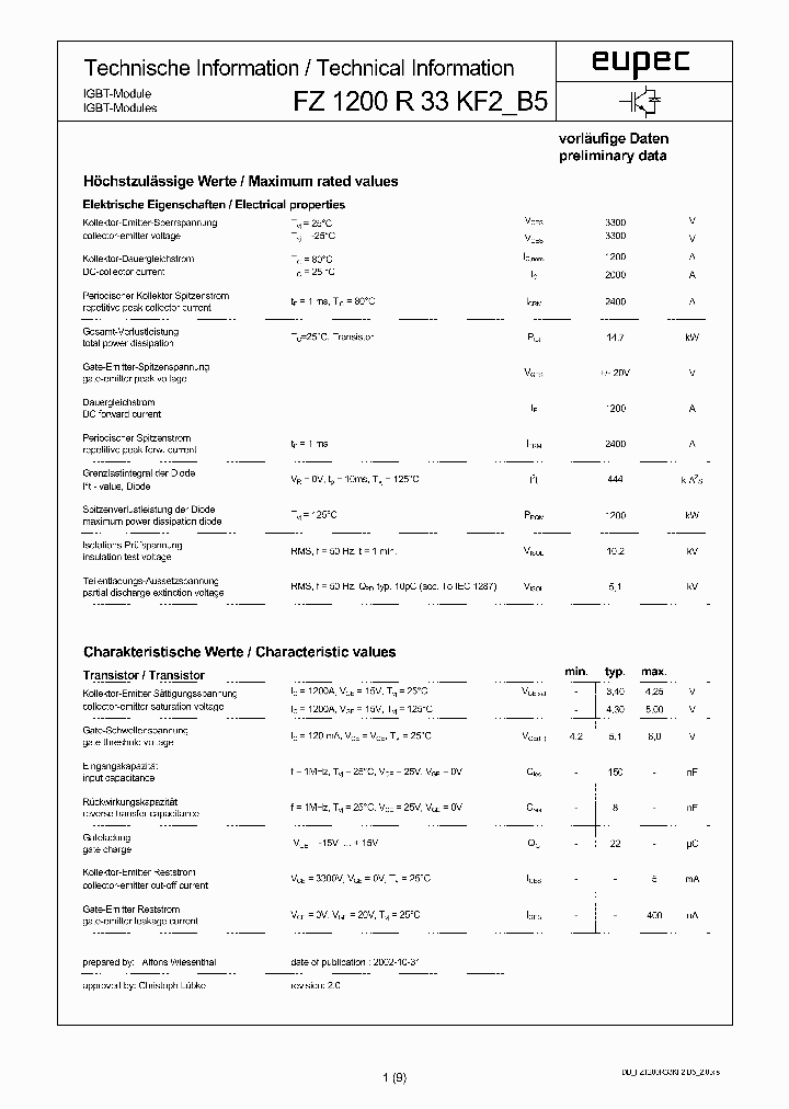 FZ1200R33KF2-B5_453486.PDF Datasheet