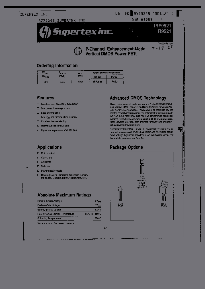 IRF9521_5922.PDF Datasheet