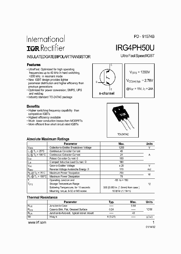 IRG4PH50U_283072.PDF Datasheet