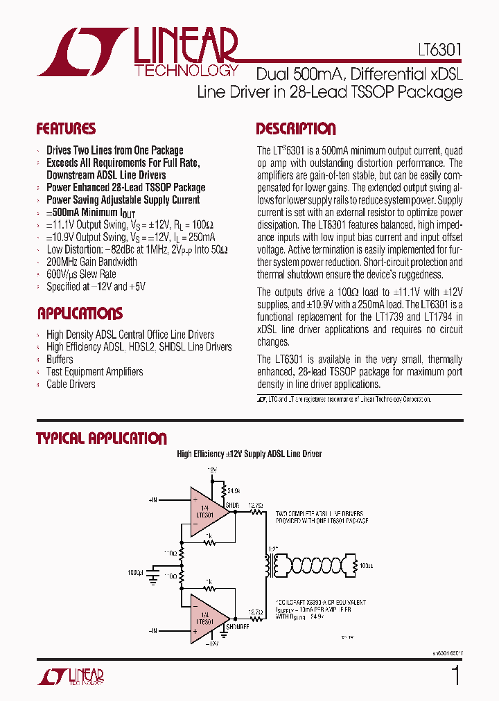 LT6301IFE_469929.PDF Datasheet