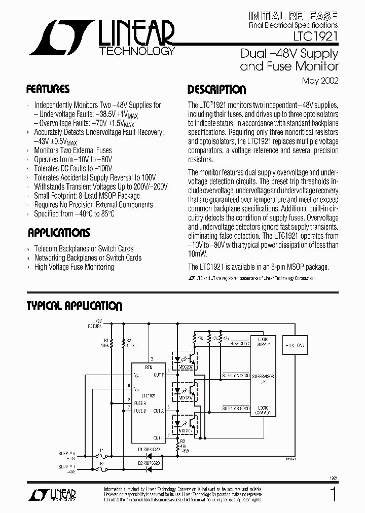LTC1921_451185.PDF Datasheet