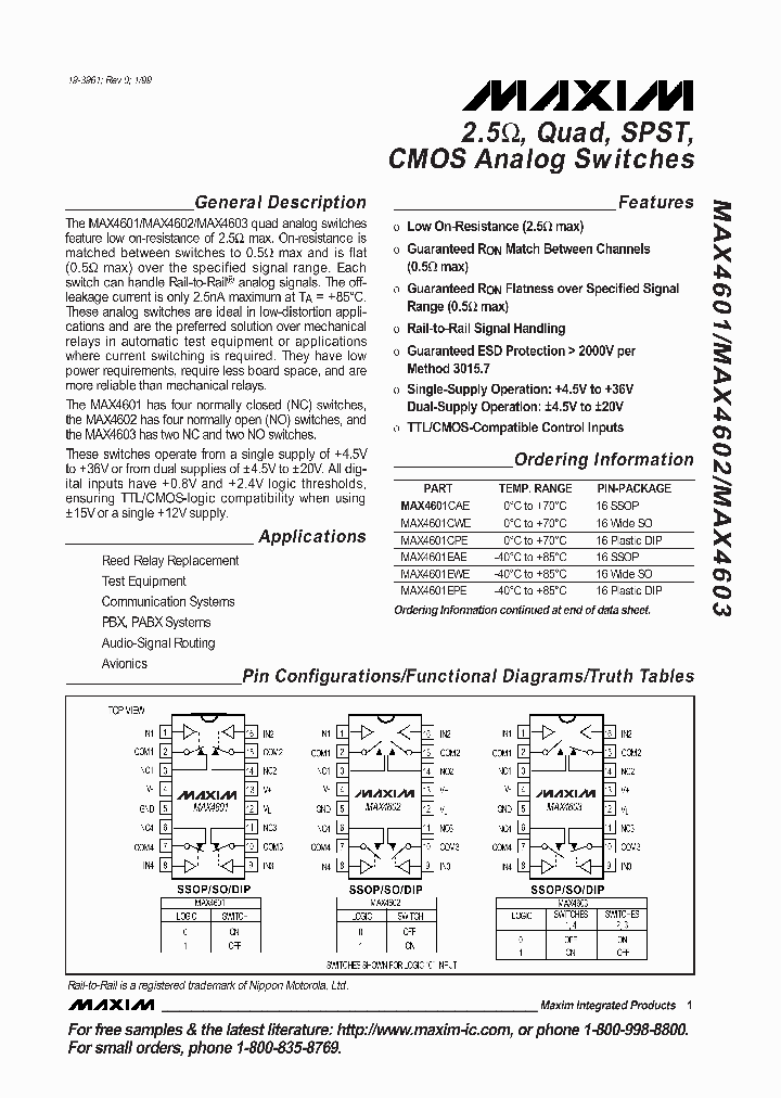MAX4603_197396.PDF Datasheet