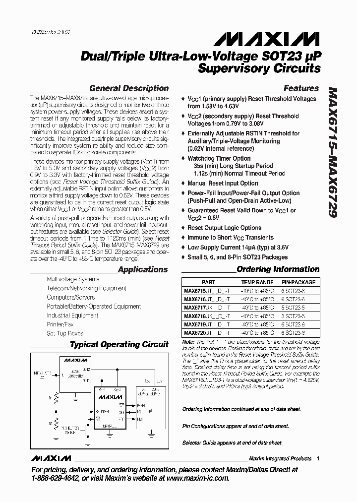 MAX6720_191756.PDF Datasheet