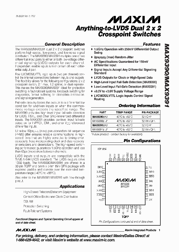 MAX9390_483222.PDF Datasheet