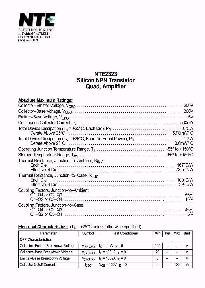 NTE2323_468574.PDF Datasheet