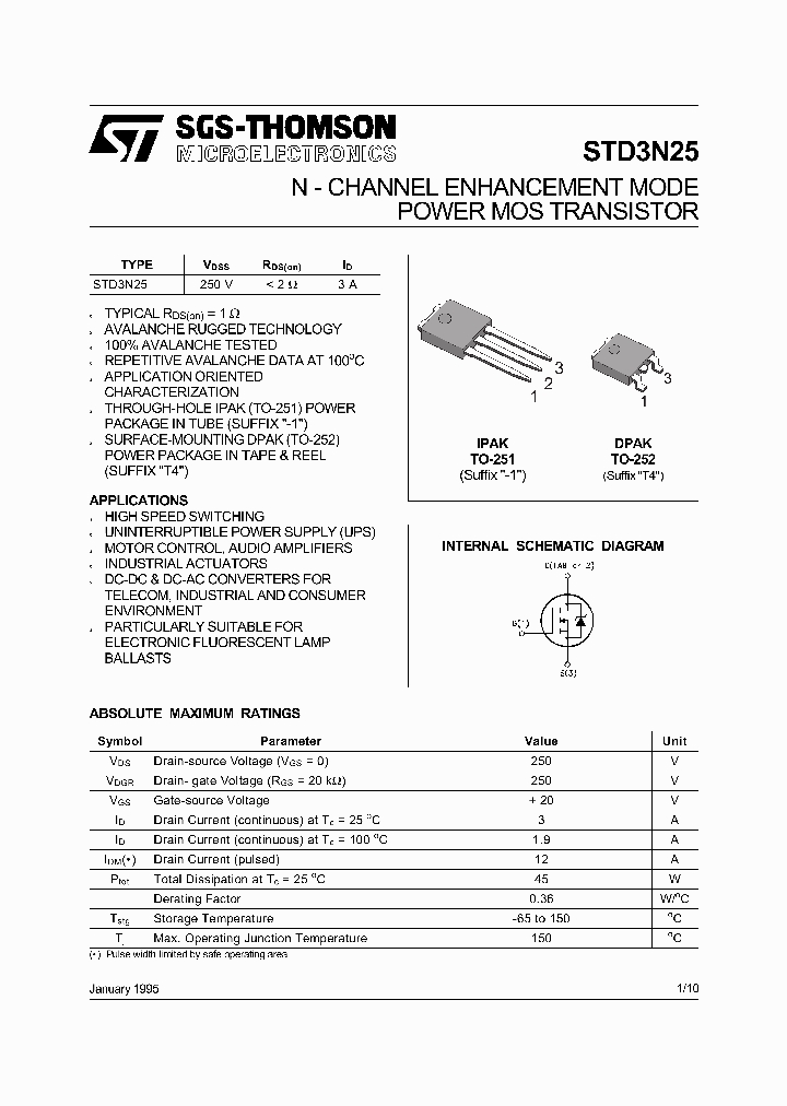 STD3N25_458953.PDF Datasheet